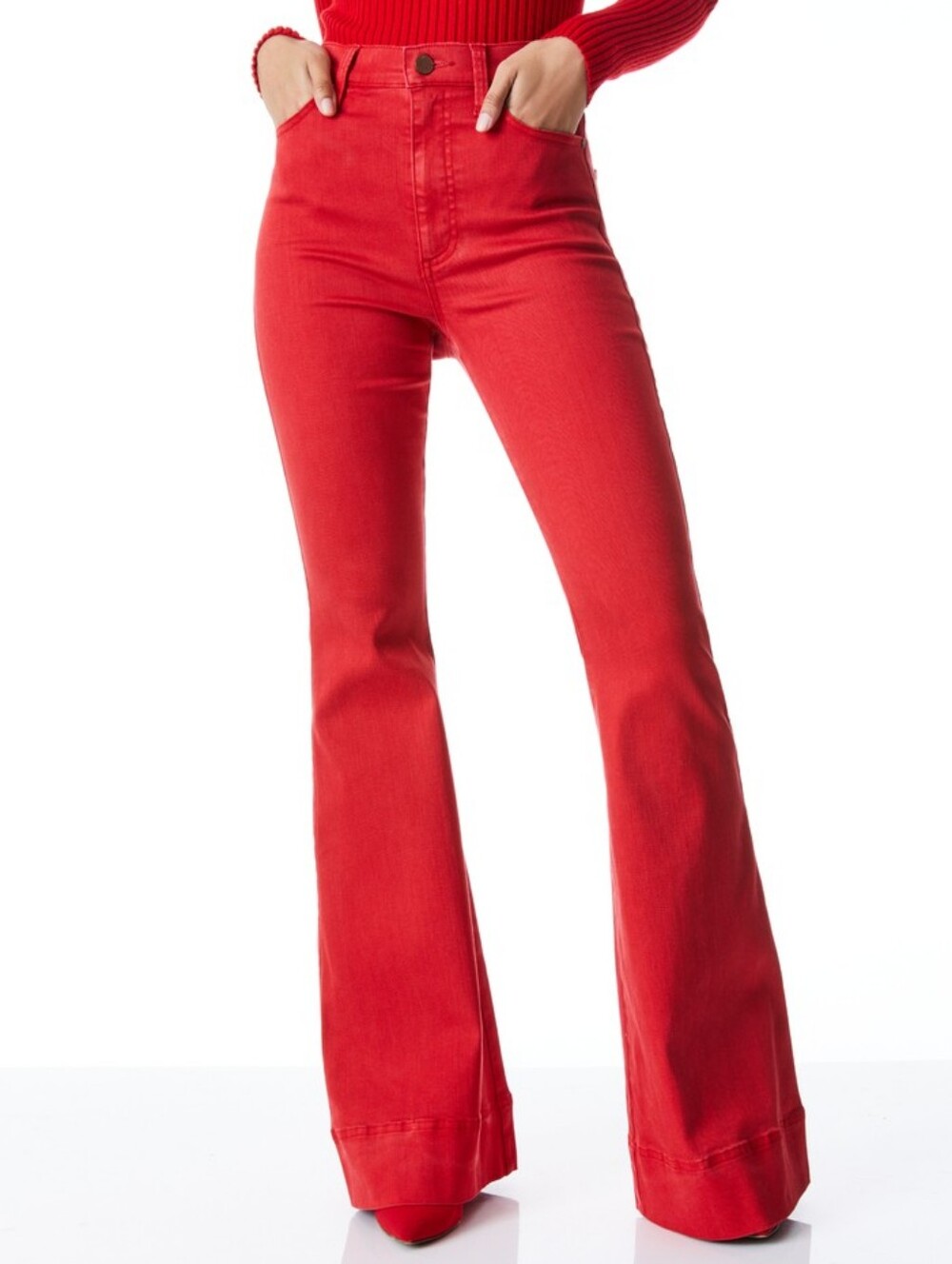 ALICE + OLIVIA Beautiful High Rise Bell Jeans Size 27